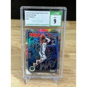 2019-20 Hoops Premium Ja Morant Get Out The Way Holo CSG 9